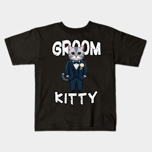 Groom Kitty Funny Cat Lovers Kids T-Shirt